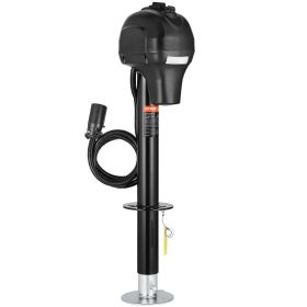 Electric Trailer Jack, 3500 lbs, Heavy Duty RV Electric Power Tongue Jack with 7-pin Connector, Manual Crank Handle & Weatherproof Jack Cover