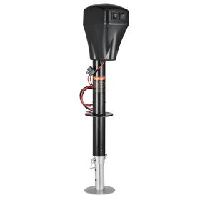 Electric Trailer Jack, 5000 lbs, Heavy Duty RV Electric Power Tongue Jack with 2 Way Connector, Manual Crank Handle & Weatherproof Jack Cover