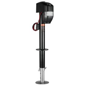 Electric Trailer Jack, 5000 lbs, Heavy Duty RV Electric Power Tongue Jack with 2 Way Connector, Remote Control, Crank Handle & Weatherproof Jack