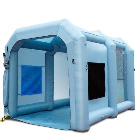 Inflatable Paint Booth, 13x10x9ft Inflatable Spray Booth, 950W High Powerful Blowers Spray Booth Tent