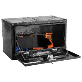 Underbody Truck Box, 30" x 14" x 16" Pickup Storage Box, Heavy Duty Aluminum Diamond Plate Tool Box with Lock and Keys