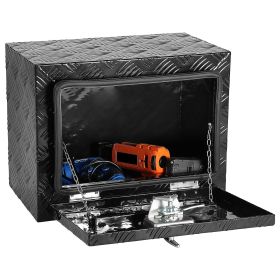 Underbody Truck Box, 18" x 12" x 14" Pickup Storage Box, Heavy Duty Aluminum Diamond Plate Tool Box with Lock and Keys
