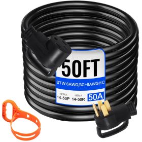 50Ft 50 Amp RV Extension Cord Durable Premium Power Cord RV 26.5mm Wire Diameter Extension Cord Copper Wire RV Cord Power Supply Cable for Traile