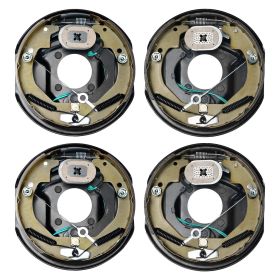 Electric Trailer Brake Assembly, 10" x 2-1/4", 2 Pairs Self-Adjusting Electric Brakes Kit for 3500 lbs Axle, 4-Hole Mounting
